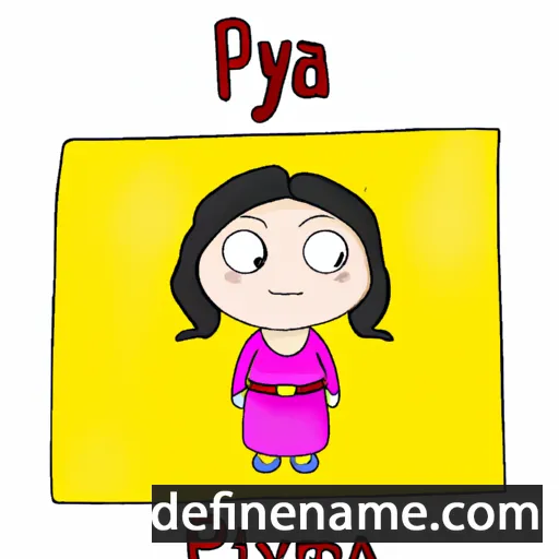 cartoon of the name Piya