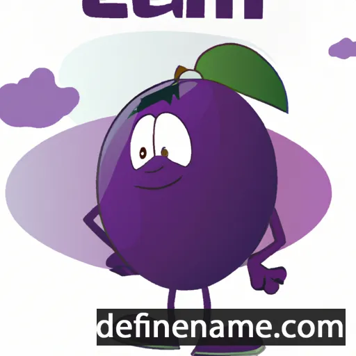 cartoon of the name Plum