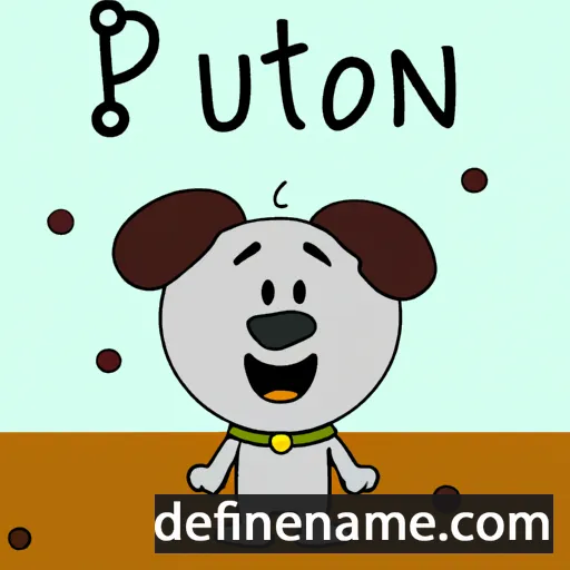 cartoon of the name Plutón