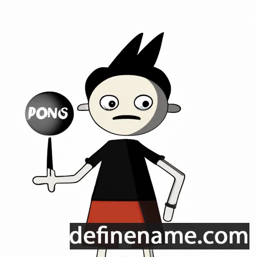 cartoon of the name Pong