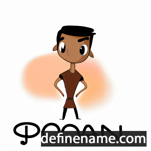 cartoon of the name Pooran