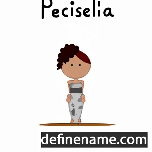 cartoon of the name Prescilia