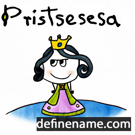 cartoon of the name Prinsessa