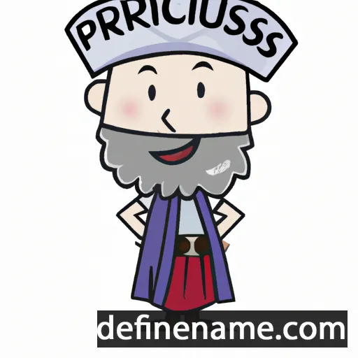 cartoon of the name Priscianus