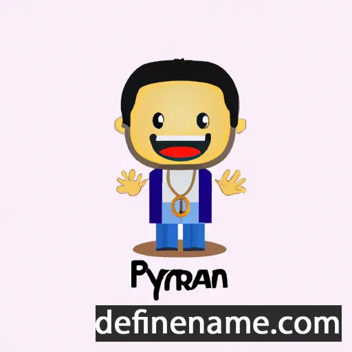 cartoon of the name Priyaranjan