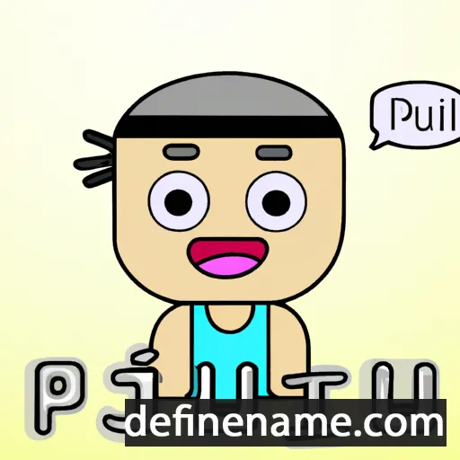 cartoon of the name Puji