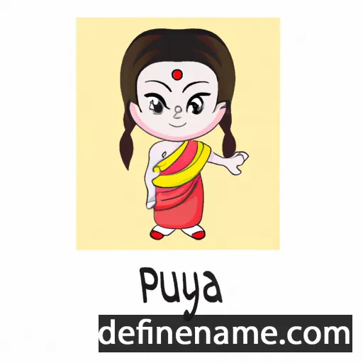 cartoon of the name Pujya