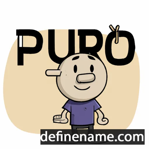 cartoon of the name Puro