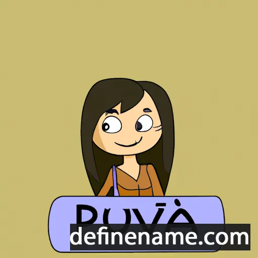 cartoon of the name Purva