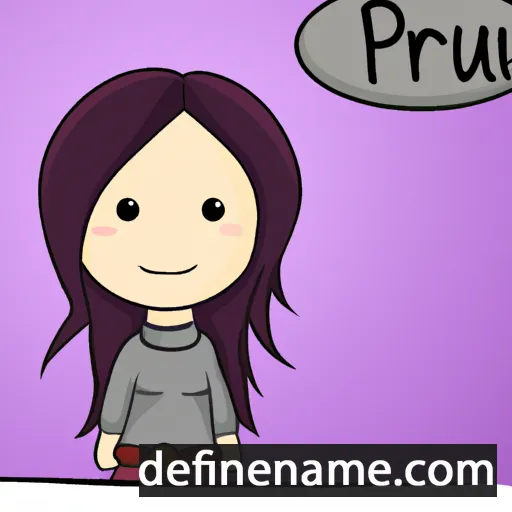 cartoon of the name Purvi