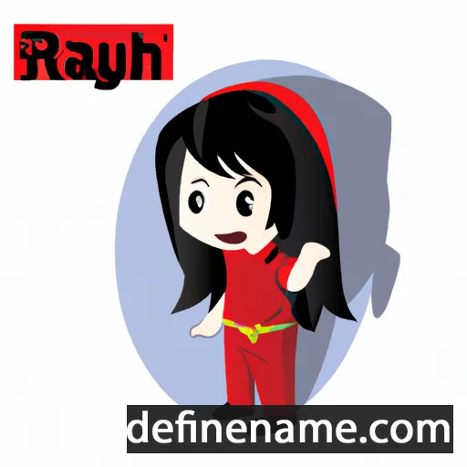 cartoon of the name Rahayu