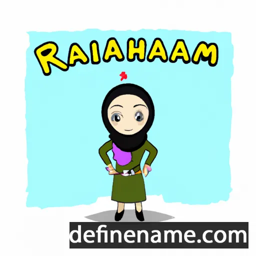 cartoon of the name Rahimah