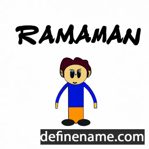 cartoon of the name Ramaldan