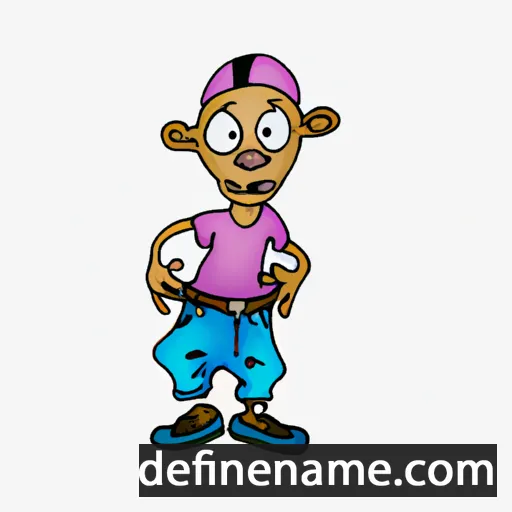 cartoon of the name Lebogang