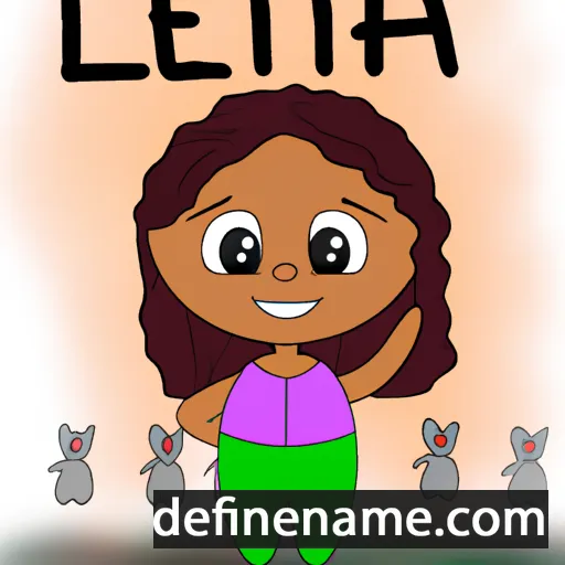 cartoon of the name Letícia