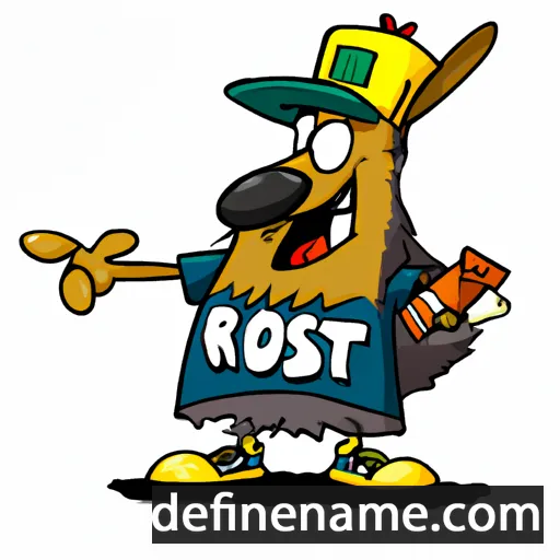 cartoon of the name Rásttoš