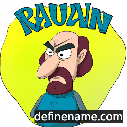 cartoon of the name Rauan