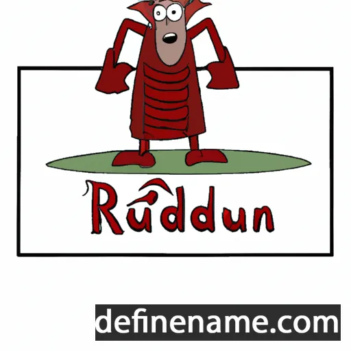 cartoon of the name Rauðbjǫrn