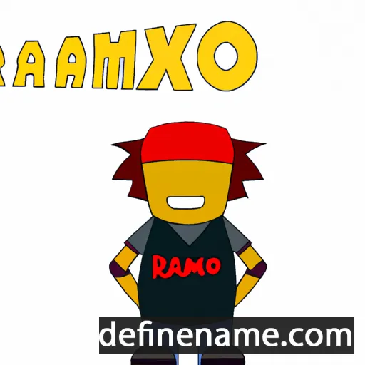 cartoon of the name Raxmo