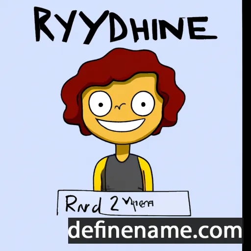 cartoon of the name Raydine