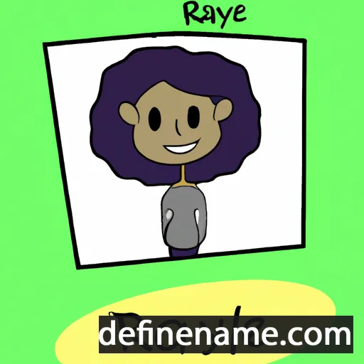 cartoon of the name Rayie