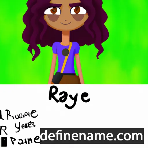 cartoon of the name Rayne