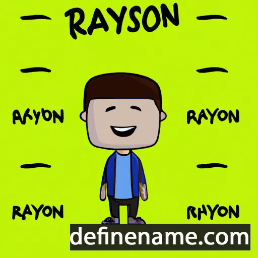 cartoon of the name Rayson