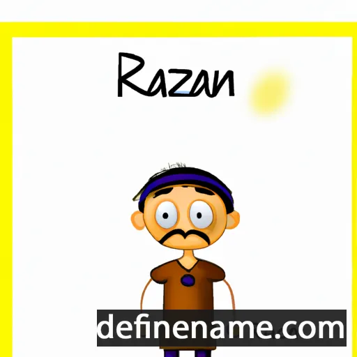 cartoon of the name Razaan