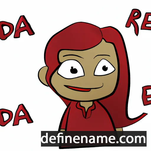 cartoon of the name Redha