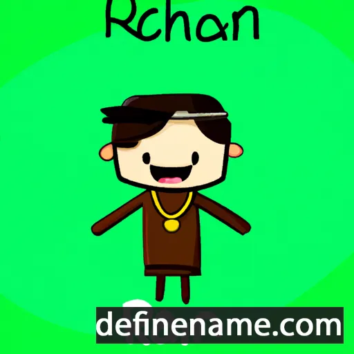 cartoon of the name Rhain