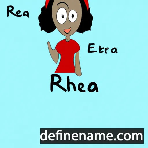 cartoon of the name Rhéa