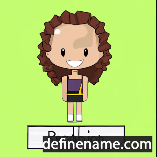 cartoon of the name Rheannon