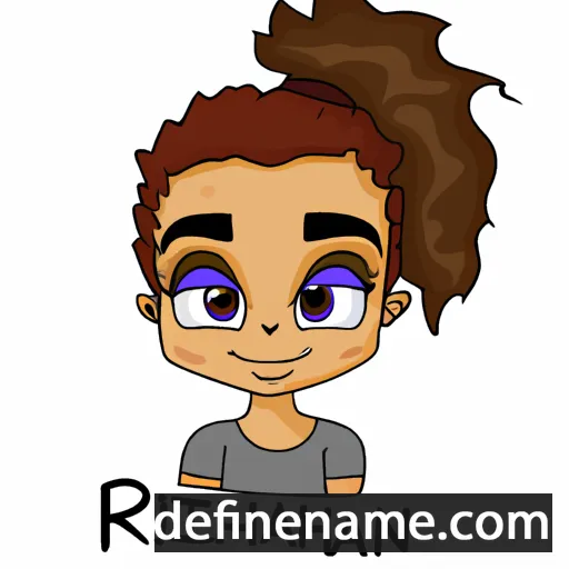 cartoon of the name Rhiannah