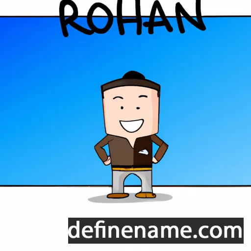 cartoon of the name Rhoan