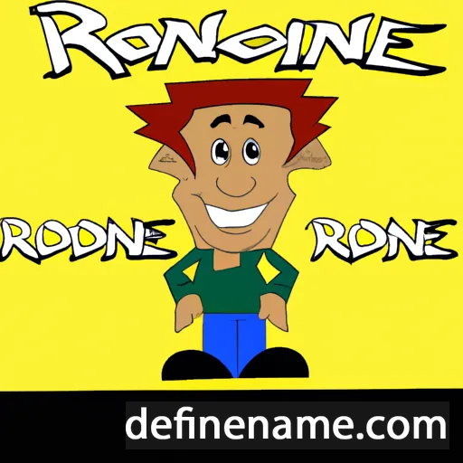 cartoon of the name Rhonnie