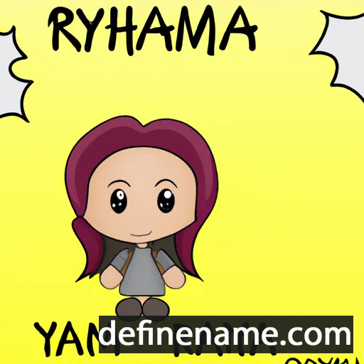 cartoon of the name Rhyanna