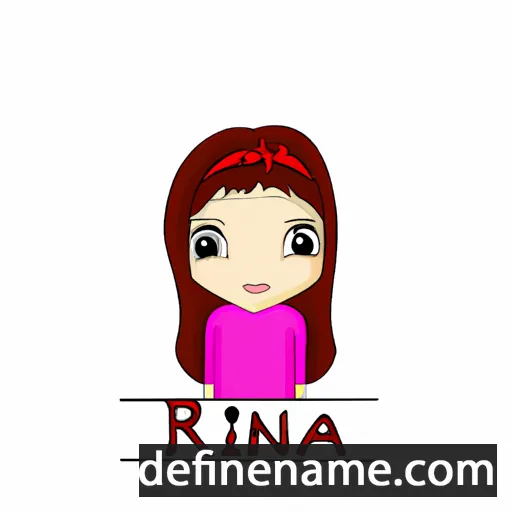 cartoon of the name Riana