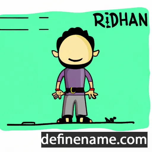 cartoon of the name Ridhan