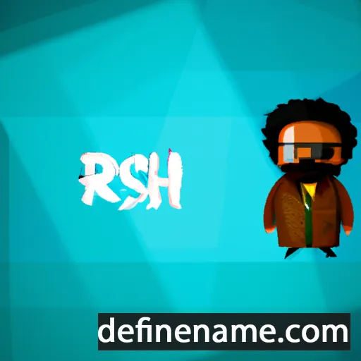 cartoon of the name Risheek