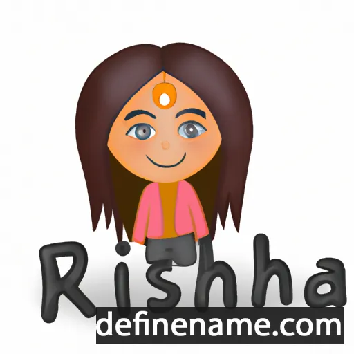 cartoon of the name Rishika