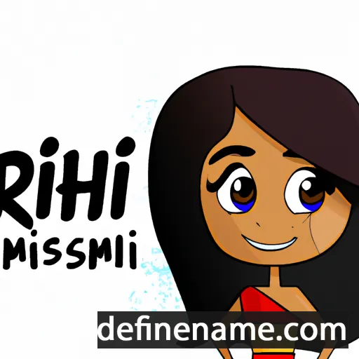 cartoon of the name Rishmi