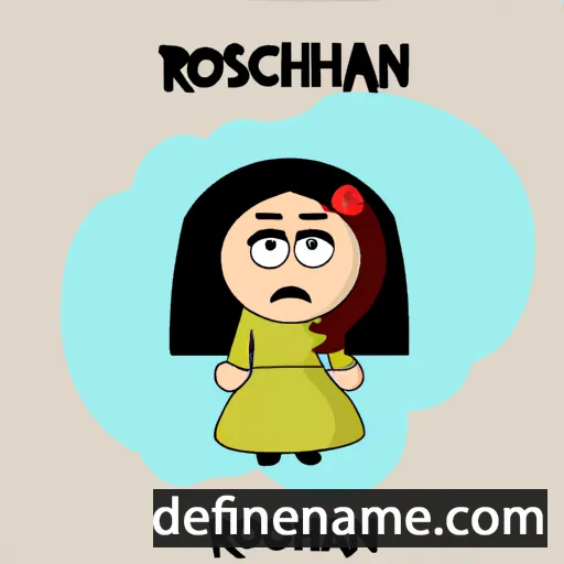 cartoon of the name Roksaneh