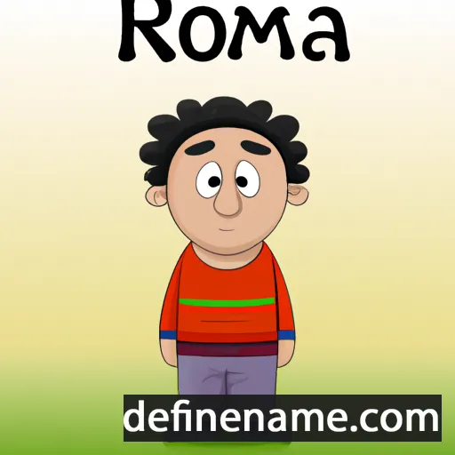 cartoon of the name Romal