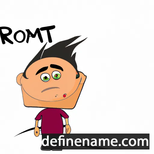 cartoon of the name Romit