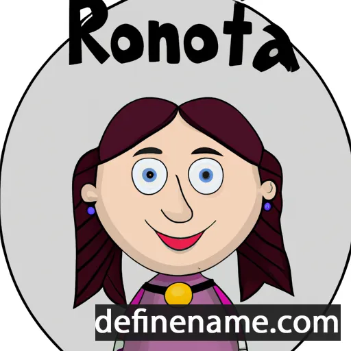 cartoon of the name Roneta