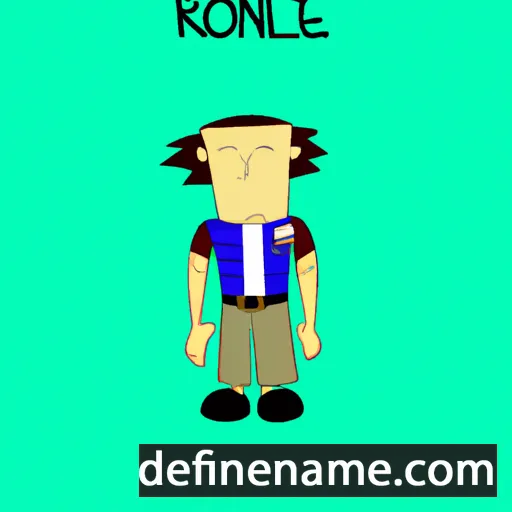 cartoon of the name Ronlee