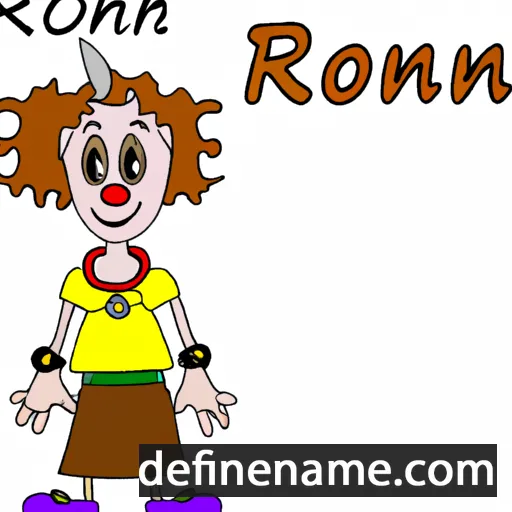 cartoon of the name Ronni