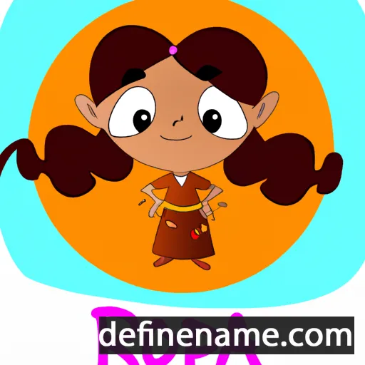 cartoon of the name Roopa