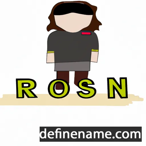 cartoon of the name Rosan