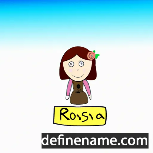 cartoon of the name Rosena